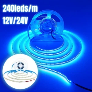 LED Light Ice Blue PCB 16.4ft Flexible Strip Lights Lamp 12V 240LEDS/M for Party - Picture 1 of 7
