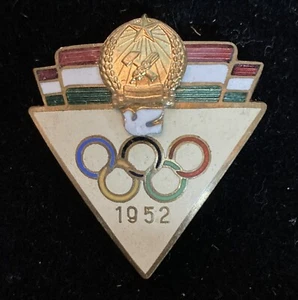 Helsinki 1952 Hungary Olympic NOC Athletes Pin Badge - Picture 1 of 1