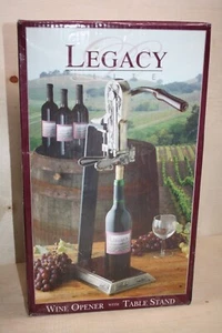*Nuevo, nunca usado* Abridor de botellas de vino marca Legacy con soporte de mesa - Imagen 1 de 17