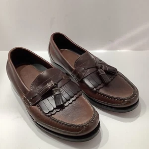 Neil M. Braun Doppelt Genäht Mokassin Vamp Leder Quaste Halbschuh Herren Gr. 7.5D, Neu - Bild 1 von 7