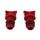 Red Plastic Oil Breather Cap for Air Compressor with Male Thread (2pcs)