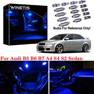 Blue 19Pcs Canbus LED Interior Light Package For Audi B5 B6 B7 A4 S4 S2 Sedan - Picture 1 of 12
