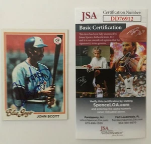 John Scott Signed Autographed 1978 Topps Card #547 JSA Certified - Picture 1 of 1
