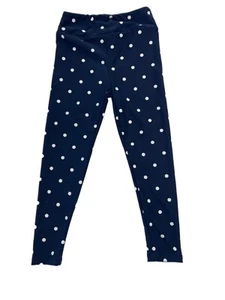 S/M LuLaRoe KIDS Leggings Polka Dots On Navy Fits 2/6 - Picture 1 of 1