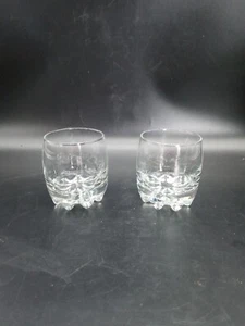 2 Bormioli Rocco Galassia Clear Rocks Tumblers Italy - Picture 1 of 5