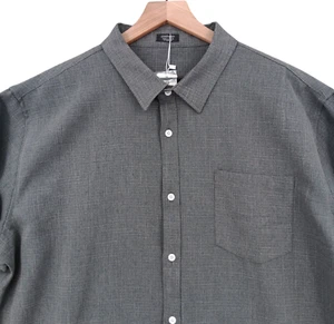 Coofandy Shirt Mens XXL 2XL Grey Long Sleeve Button Up Linen Rayon Blend NEW - Picture 1 of 15