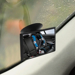 360° Rotatable Car Rear View Wide Mirrors Shatterproof Back Seats Mirror Black - Picture 1 of 12