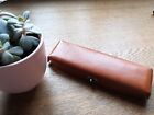 Handmade Italian Vegetable Tannery Leather Glasses/Pencil caseCol: Cappuccinno