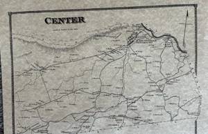 Penns Creek Snyder County, Pa 1868 Karte mit Hausbesitzernamen abgebildet - Bild 1 von 2