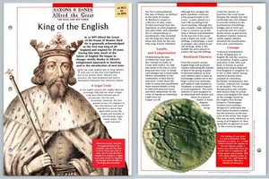 King Of The English - AD871-899 Saxons & Danes Atlas Kings & Queens GB Maxi Card - Picture 1 of 1