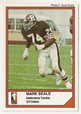 Mark Seale 1984 Jogo CFL card #31 Ottawa Rough Riders  Richmond Spiders