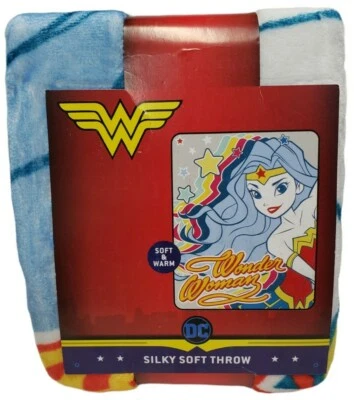 Wonder Woman Silky Soft & Warm Throw Blanket 40”x50” Truth Love Strength NEW - Image 1 of 4