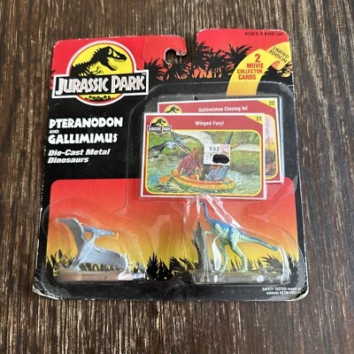 Pteranodon & Gallimimus 侏罗纪公园压铸恐龙 Kenner 全新未拆封 — 第 1/4 张图片