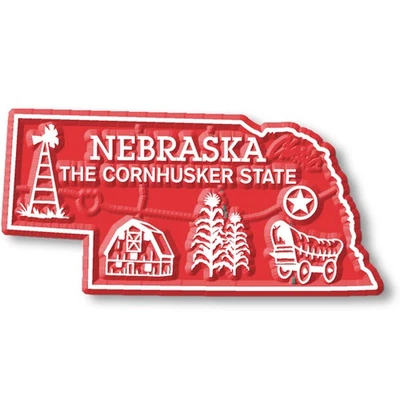 CLASSIC MAGNETS MADE WITH PRIDE IN THE USA Nebraska Small State Magnet by Classic Magnets, 2.4" x 1.2"