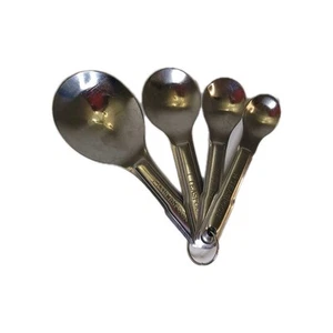 Cucharas medidoras de acero inoxidable - vintage - Imagen 1 de 7