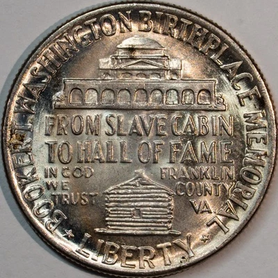 1946 50C Booker T. Washington Silver Commemorative GEM Uncirculated - Image 1 of 2