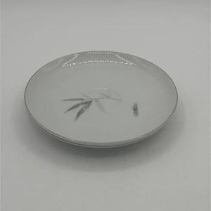 Fine China Three Crown Royal Bamboo Platinum Bowls Made In Japan, 2 Saucers - Picture 1 of 4
