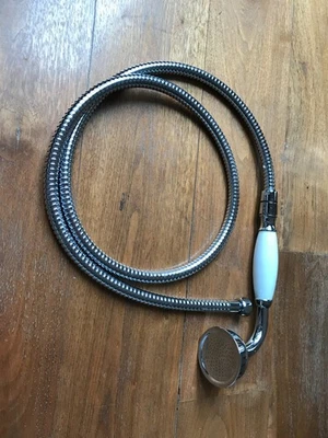 Shower Head White/Chrome - Vintage Bathroom - Parts Rigid Riser Kit - Image 1 of 3