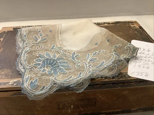 Pañuelo de encaje de red nupcial de seda antiguo de 1926 1758🌟 de colección procedencia de boda - Imagen 1 de 8