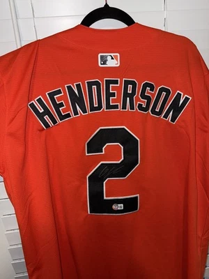 Gunnar Henderson Signed Baltimore Orioles Nike Jersey (Beckett Certified) orange - Image 1 of 3