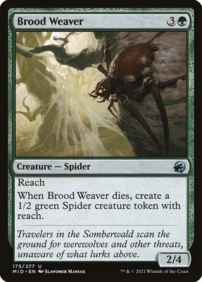 (2x FOIL) BROOD WEAVER - Innistrad: Midnight Hunt – MTG Magic the Gathering Card - Image 1 of 4