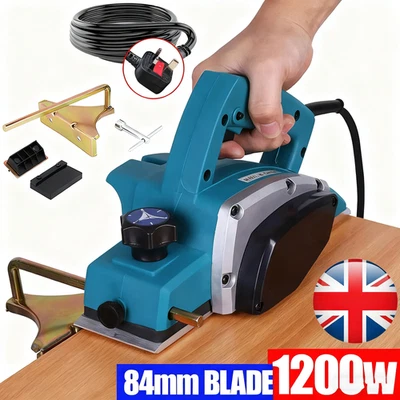 1200W Electric Wood Planer Corded Wood Plane Handheld Woodworking Tool 3-1/4'' - Image 1 of 4