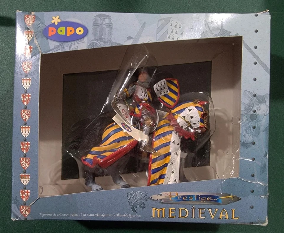 FIGURA CABALLERO A CABALLO MEDIEVAL PRESTIGIO PAPO Foto 1 de 1
