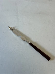 Stainless Japan Bottle Can Opener Multi Tool Wood Handle 8.5-Inch Long - Picture 1 of 7