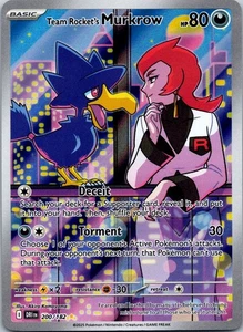 Team Rocket's Murkrow Illustration Rare SV10: Destined Rivals 200/182 NM - Bild 1 von 2