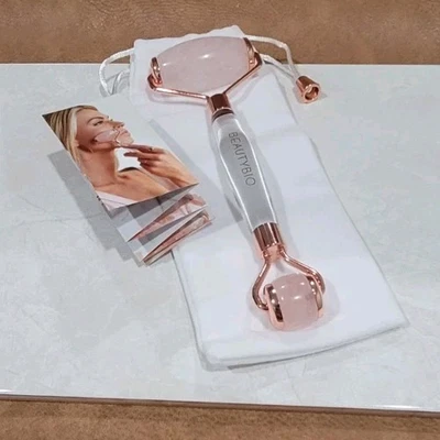 BEAUTYBIO ROSA CUARZO CRISTAL RODILLO De Puffing rostro ojos y cuerpo rodillo EN POUC Foto 1 de 4