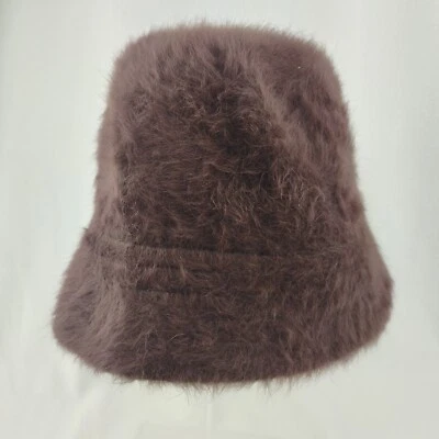 Sombrero Cubo Cappelli Angora Mezcla Lana Marrón Talla Única Y2K Estilo Kangol Hip Hop Foto 1 de 4