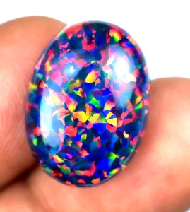 12.00 CT Natural Ethiopian Black Fire Opal Certified Very Rare Precious Gemstone - Picture 1 of 7