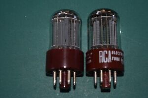 5691 (High Rel 6SL7GT) RCA Red Base Audio Receiver Guitar Vacuum Tube Tested 2