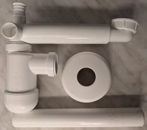 LAXARA Teleskop Siphon für platzsparende Waschbecken, + 23cm Wandanschluß, NEU - Bild 1 von 2