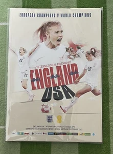 ENGLAND WOMEN v USA WOMEN'S FRIENDLY MATCH PROGRAMME WEMBLEY 2022 Brand New - Picture 1 of 1