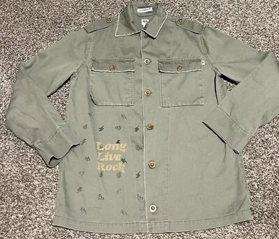 Chaqueta Blazer Abrigo Militar Long Live Rock By Junk Food Im With The Band Pequeña Foto 1 de 3