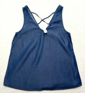 GAP Halter Top Solid Blue Sleeveless Lightweight Size XS - Picture 1 of 10