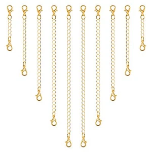Chain Extenders for Necklaces 10pcs Gold Jewelry Extenders for Necklaces Stai... - Picture 1 of 6