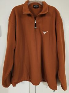 Antigua Texas Longhorns 1/4 Zip Fleece Jacket Excellent 