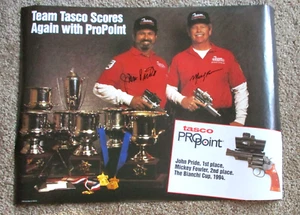 NOS VINTAGE TEAM TASCO SCORES PROPOINT ADVERTISING NASCAR POSTER FOWLER & PRIDE - Picture 1 of 2