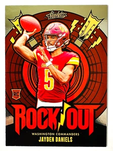 2024 Panini Absolute Jayden Daniels Rock Out Insert RC #RO-JDS Commanders Rookie - Imagen 1 de 3