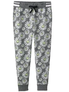 SO Big Girl's Gray Daisies Floral Design Elastic Waistband Fleece Joggers - NWT - Picture 1 of 4