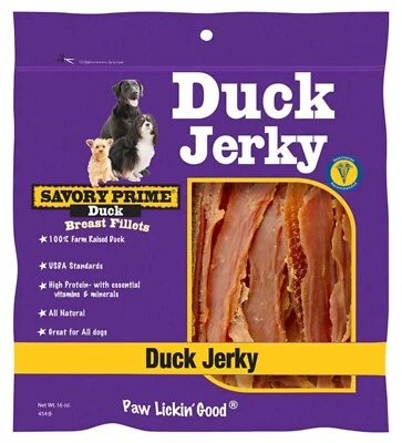 Savory Prime 401 Natural Duck Jerky Dog Treats, 16 Oz - Image 1 of 2