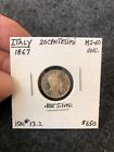1867 Italy Silver 20 Centesimi KM-13.2