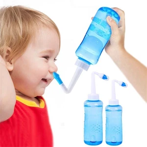 300/500ML Nasal Flush Kit Neti Pot Sinus Rinse Nose Wash Bottle Irrigator Saline - Picture 1 of 15