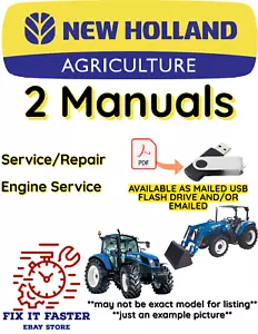 NEW HOLLAND T5.115 TRATTORE MANUALE ASSISTENZA OFFICINA RIPARAZIONE MOTORE PDF USB - Foto 1 di 4