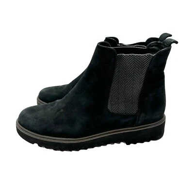 $420 PAUL GREEN Vienna Botín Chelsea Negro Plataforma NUBUK EE. UU. 6 (3,5) Foto 1 de 4