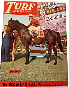 Turf and Sport Digest-1957-Gen Duke Color Cover-Round Table-Tim Tam-Danada Farm