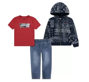 New $56.00 LEVI'S Toddler Boys Jacket, Jeans, Tee - 3-piece Set - Size: 24 Mths - Picture 1 of 3