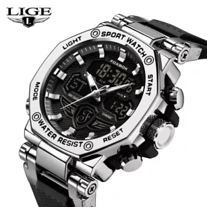 Men Waterproof Digital Sports Watch Military Tactical LED Backlight Wristwatch - Picture 1 of 8